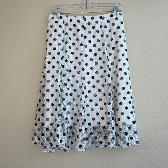 Lace Polka Dot Print Crop Tank Mini Skirt Set